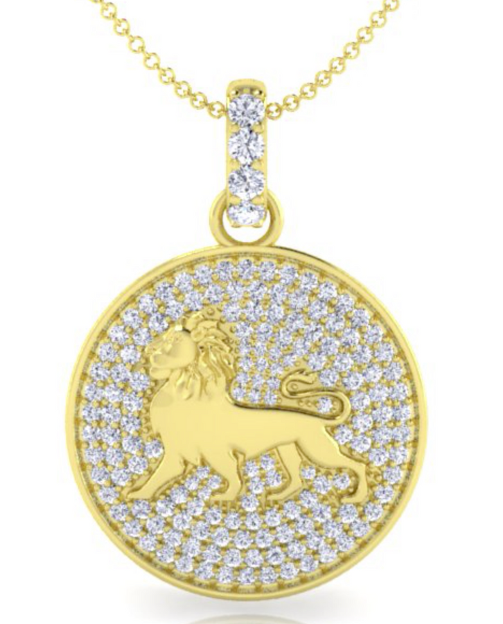 LEO Zodiac Medallion Necklace