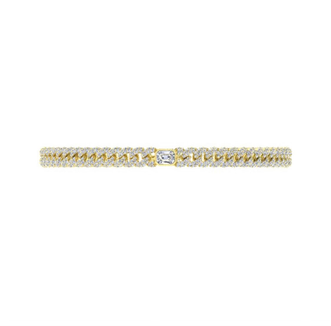 THE ILLUSION CUBAN LINK TENNIS NECKLACE